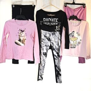 Lot 14/16 Justice Leggings Tops